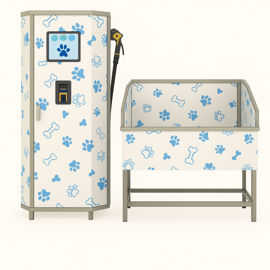 contamos con tres modelos de máquinas de autolavado de perros diseñados para adaptarse a distintos tipos de negocio y presupuesto.